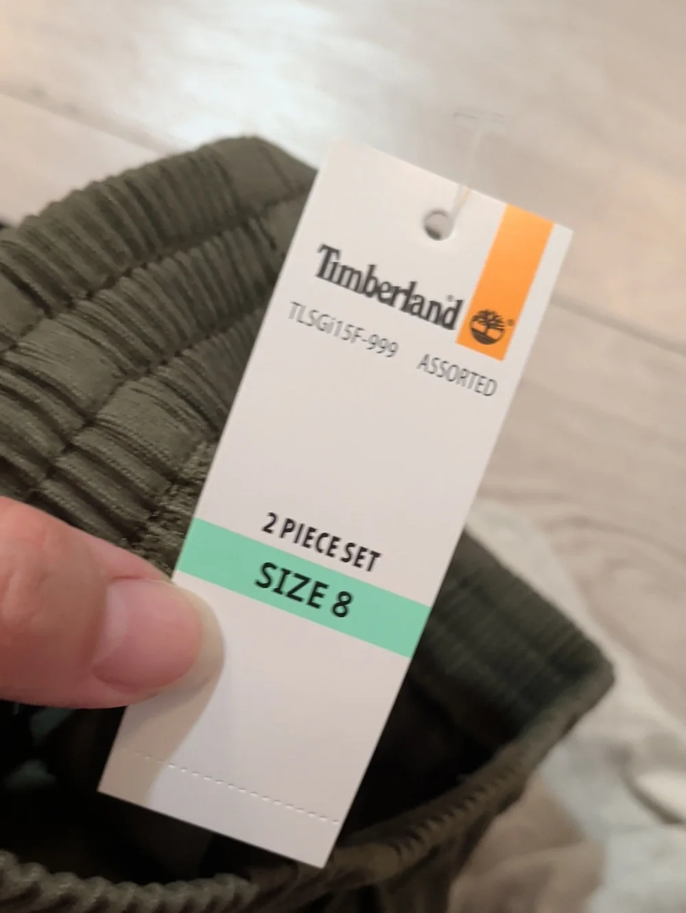 Retail $60 Timeberland Boy Cotton Tee & Khaki Short Set